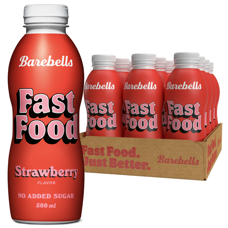 Barebells Fast Food Milkshake (12x 500 ml) - Strawberry