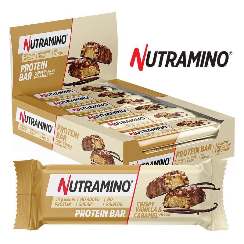 Nutramino Protein Bar - Crispy Vanilla & Caramel (12x55g)