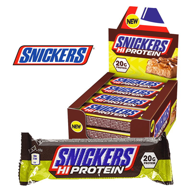 Snickers Hi-Protein Bar (12x55g) - MuscleHouse.dk